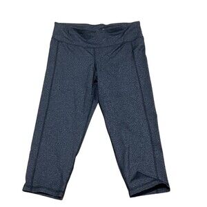 Old Navy Active Go-Dry Capri Leggings Womens M Dark Gray Heather Yoga